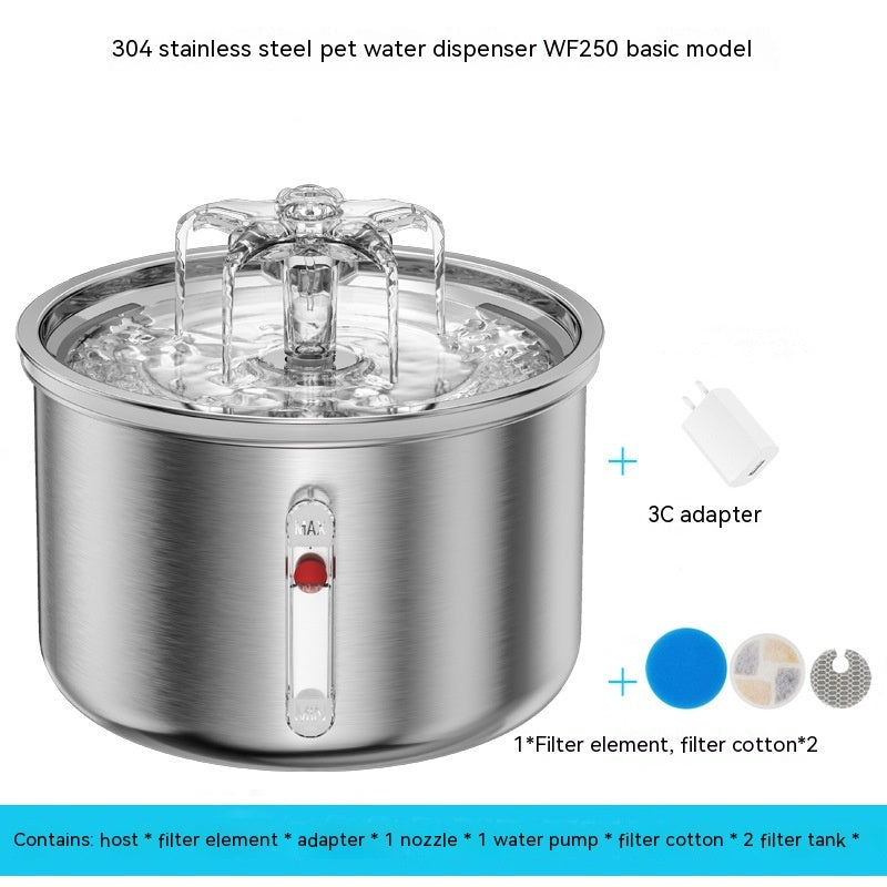 Stainless Steel Automatic Pet Water Dispenser