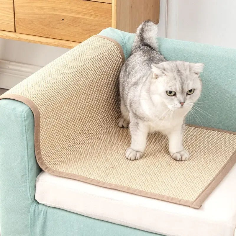 Bamboo Weave Anti-Scratch Sofa Protector Mat