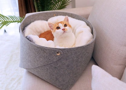 Detachable Cat Bed with Windproof Outer Shell