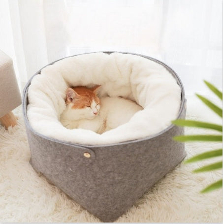 Detachable Cat Bed with Windproof Outer Shell