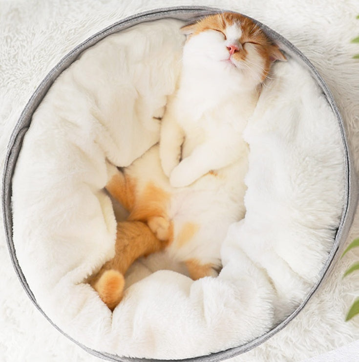 Detachable Cat Bed with Windproof Outer Shell