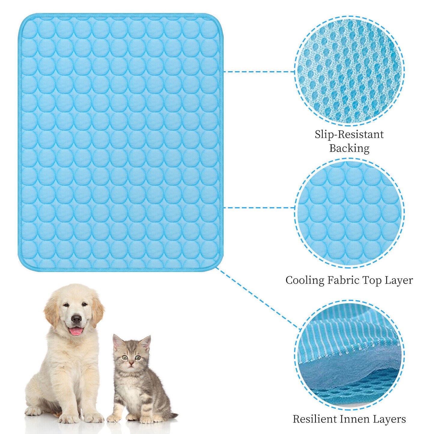 Pet Cooling Mat – Dog & Cat Summer Bed Blanket